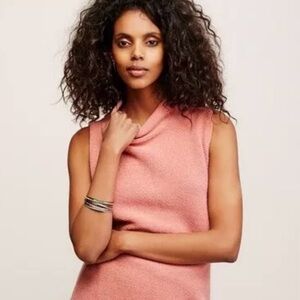 Free People Smokey Peach Textured Isla Ottoman Tunic Size S